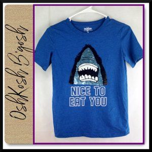 OSHKOSH Boy's Flip Sequin Shark Tee